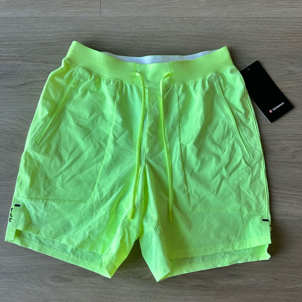 Lululemon License to Train Linerless Short 7" - MEDIUM - Faded Zap - NWT